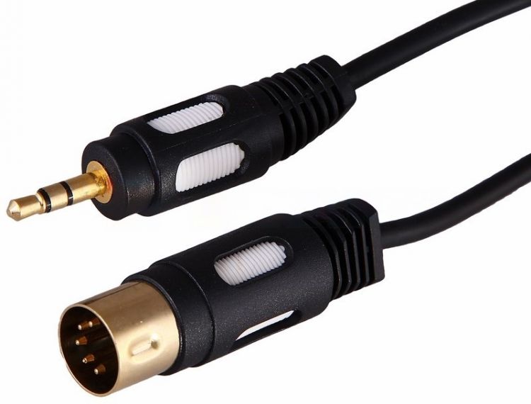 

Кабель Rexant 17-2502 DIN 5PIN Plug - 3.5мм Stereo Plug, 1.5м (GOLD), 17-2502