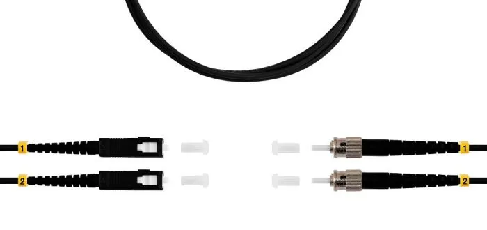 TELCORD ШОС-2x3.0-2SC/U-2ST/U-MM50-2м-LSZH-BK