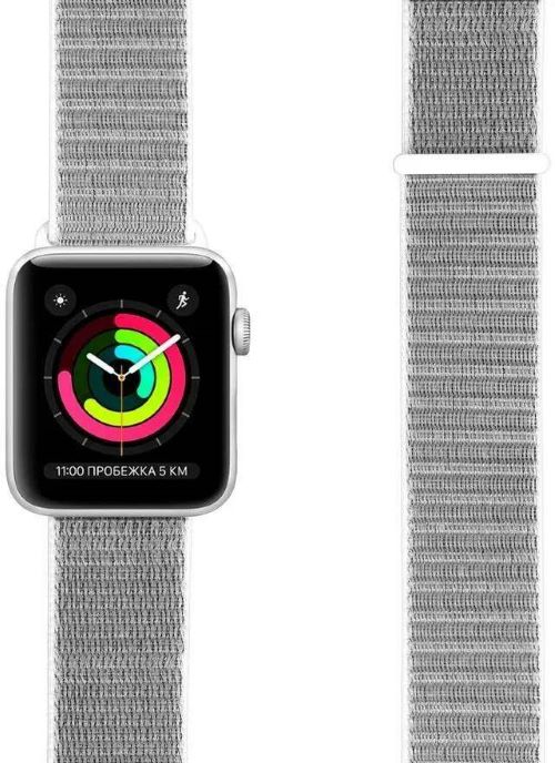 

Ремешок на руку Lyambda Vega DS-GN-02-44-6 нейлоновый для Apple Watch 42/44 mm gray-white, Vega