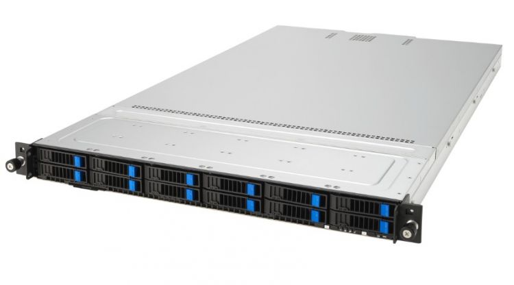 Серверная платформа 1U ASUS RS700-E11-RS12U 90SF01U1-M004E0 (LGA4677, C741, 32*DDR5 (4800), 12*2.5 NVMe/SATA/SAS HS, 2*M.2, 2*PCIE, 4*Glan, Mlan, 2*1 материнская плата mini itx asus p12r i lga1200 c252 2 ddr4 3200 6 sata 6g m 2 pcie 2 glan mlan 4 usb 3 2 vga