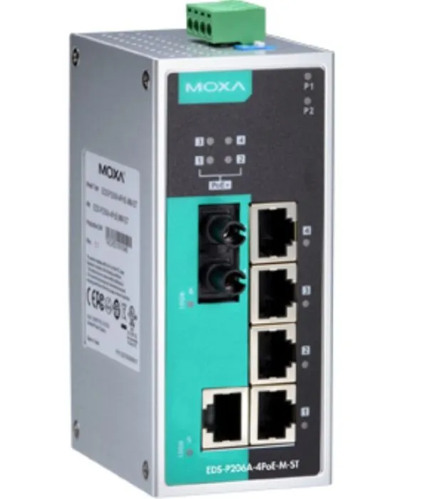 MOXA EDS-P206A-4PoE-M-ST-T