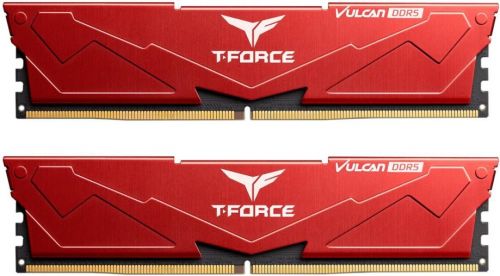 Модуль памяти DDR5 32GB (2*16GB) Team Group FLRD532G5200HC40CDC01 T-Force Vulcan red PC5-41600 5200MHz CL40 1.25V - фото 1
