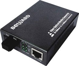 Медиа-конвертер Beward STM-206A25 Передача по оптоволокну до 25 км, 1310Tx/1550Rx (тип А), SM, MM, п