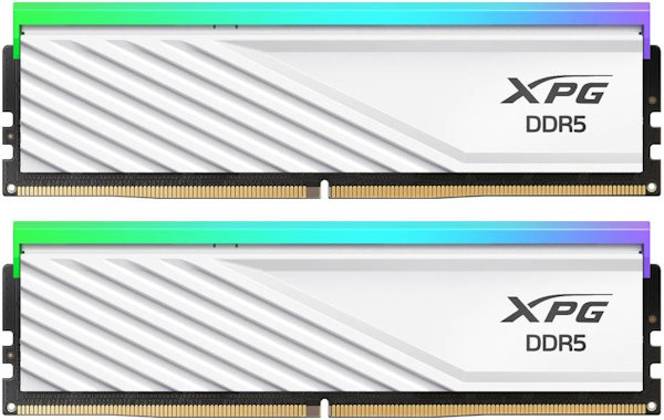 

Модуль памяти DDR5 32GB (2*16GB) ADATA AX5U6400C3216G-DTLABRWH XPG Lancer Blade RGB white PC5-51200 6400MHz CL32 1.4V, AX5U6400C3216G-DTLABRWH