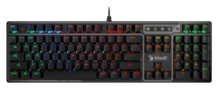 Клавиатура A4Tech Bloody B750N DESTINY механическая черный USB for gamer LED 1583320