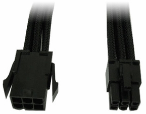 Удлинитель GELID CA-6P-01 6-pin PCI-E, 30см, индивидуальная оплетка, черный удлинитель nanoxia 6 pin pci e 30см зеленый белый черный nx6pv3egws