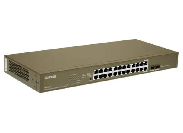 

Коммутатор неуправляемый Tenda TEG1024F 24-Port Gigabit с 2 SFP, TEG1024F