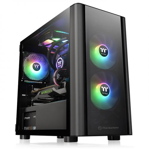 Корпус mATX Thermaltake V150 TG CA-1R1-00S1WN-00 черный, без БП, с окном, USB 3.0, 2*USB 2.0, audio