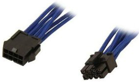 Удлинитель GELID CA-8P-03 8-pin EPS, 30см, индивидуальная оплетка, синий