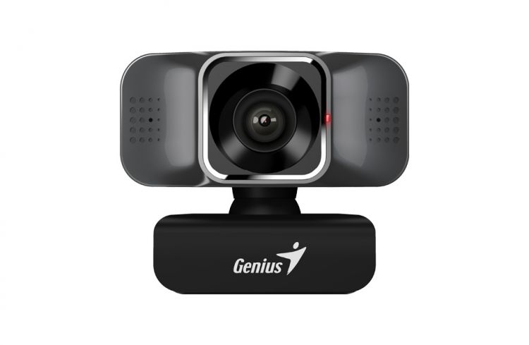 цена Веб-камера Genius FaceCam Quiet 32200005400 Iron Grey, широкоугольный объектив 118 гр, микрофон, 1080p Full HD, 30 кадр. в сек, шумоподавление, кабель