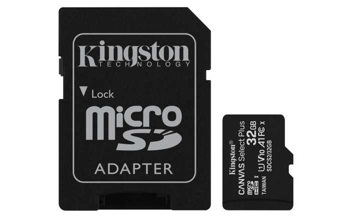 Карта памяти MicroSDHC 32GB Kingston SDCS2/32GB Class 10 UHS-I, SD adapter