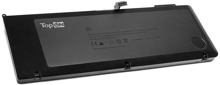 Аккумулятор для ноутбука Apple MacBook TopOn TOP-AP1382 к серии Pro 15 A1286 (2011, 2012) 10.95V 5400mAh 59Wh. PN: A1382, 661-5476.