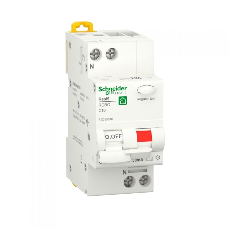 

Автоматический выключатель Schneider Electric RESI9 R9D55632 дифференциального тока (ДИФ) 1P+N С 32А, RESI9