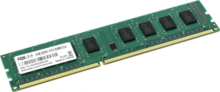 Модуль памяти DDR3 4GB Foxline FL1333D3U9S-4G - фото 1