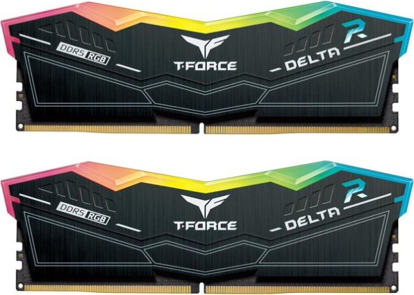 Модуль памяти DDR5 32GB (2*16GB) Team Group FF3D532G6400HC32ADC01 T-Force Delta RGB PC5-51200 6400MHz CL32 1.35V, black - фото 1