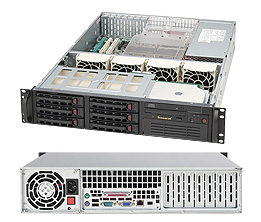 Корпус серверный 2U Supermicro CSE-823TQ-653LPB (6x3.5" HS Bays, 6xSATA/SAS port, 1x5.25" FH, SlimDVD-opt., 12"x13"E-ATX, 12"x10"ATX, 7xLP, 650W Gold) - фото 1