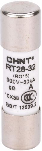 Плавкая вставка CHINT 520258 цилиндрическая RT28-32 20А 10х38