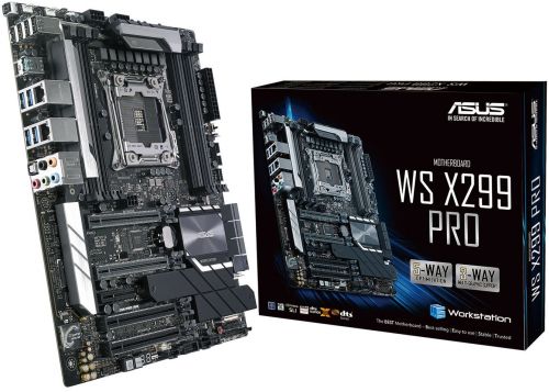 Материнская плата ATX ASUS WS X299 PRO (LGA2066,X299,8*DDR4(4133),6*SATA 6G RAID,2*M.2,5*PCI-E,7.1CH