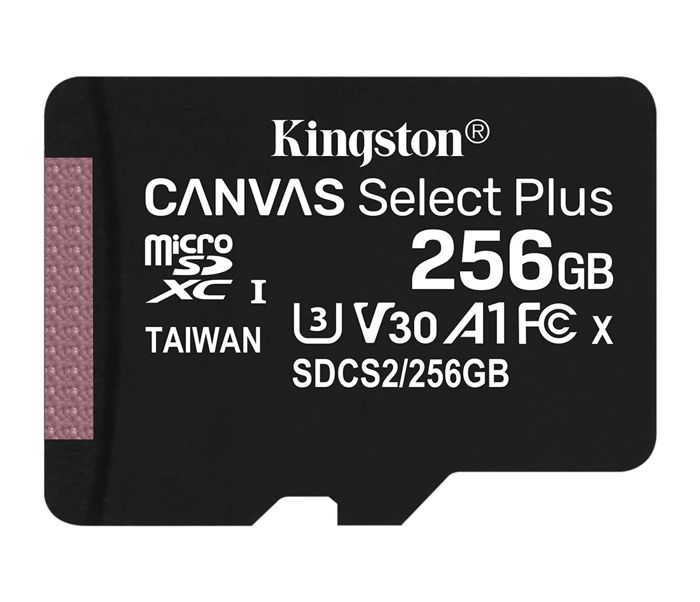 

Карта памяти MicroSDXC 256GB Kingston SDCS2/256GBSP Canvas Select Plus w/o adapter, SDCS2/256GBSP