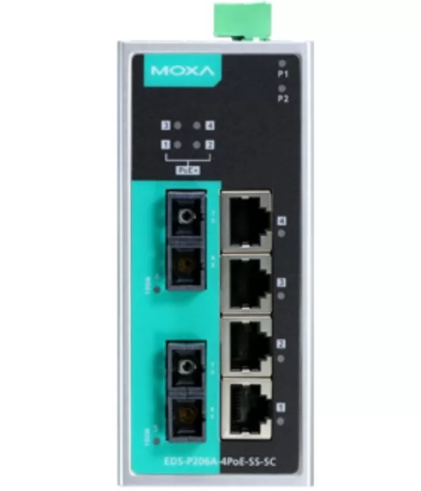 MOXA EDS-P206A-4PoE-SS-SC