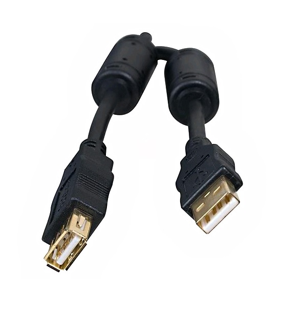 

Кабель 5bites UC5011-018A профессиональный, Express USB2.0, AM-AF, Ferrites, 1.8м, UC5011-018A