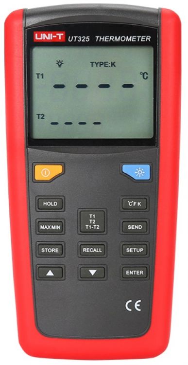 Термометр UNI-T UT325 контактный , -200С ~ 1767С, 2-х канальный фотографии