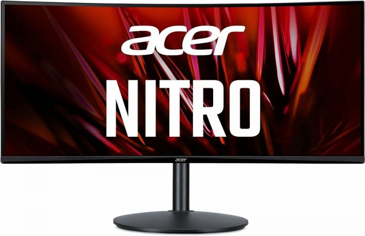 Монитор 34" Acer Nitro XZ342CUS3bmiipphx UM.CX2EE.301 black, 3440x1440, 1/3ms, 400cd, 180Hz, 21:9, ZeroFrame, Curved 1500R, HDR, 2*HDMI, 2*DP, Audio o