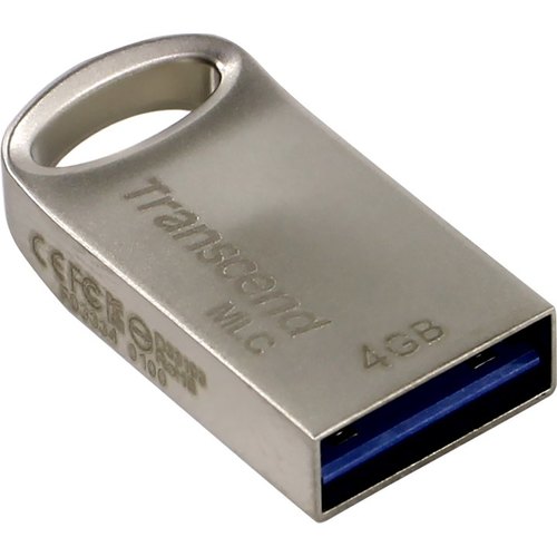 Накопитель USB 3.1 Transcend JetFlash 720 TS4GJF720S 4GB, MLC, метал, silver