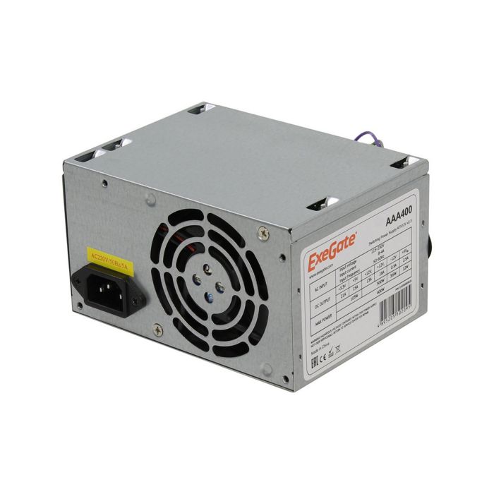 

Блок питания ATX Exegate AAA400 ES259590RUS 400W, 8cm fan, 24p+4p, 2*SATA, 1*IDE, AAA400