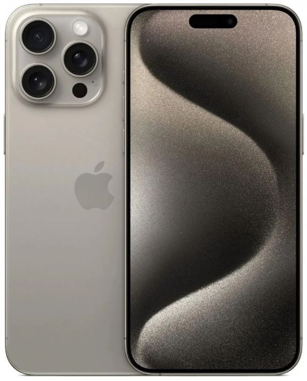 Смартфон Apple iPhone 15 Pro Max 256GB (MU2Q3ZA/A) Natural Titanium (A3108), with 2 Sim trays no eSim