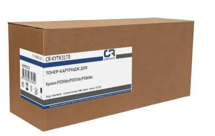 

Тонер-картридж CopyRite CR-KYTK3170 для Kyocera P3050dn/P3055dn/P3060dn, TK-3170, 15500 стр, black, CR-KYTK3170