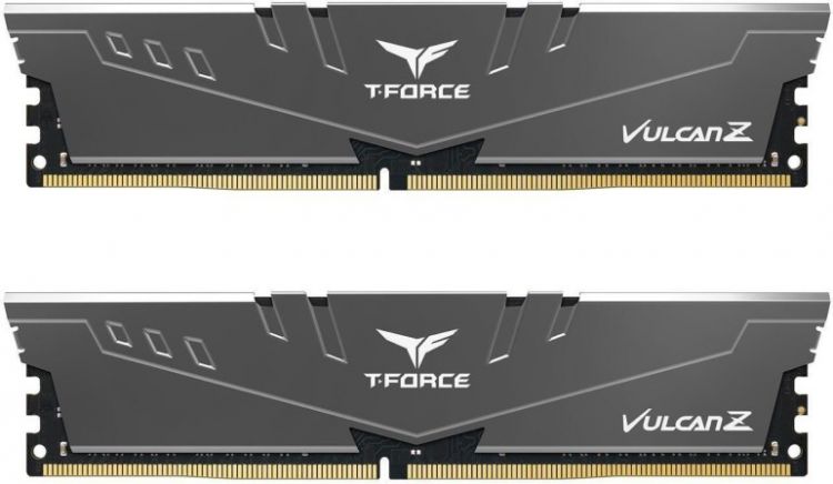 Модуль памяти DDR4 16GB (2*8GB) Team Group TLZGD416G3200HC16CDC01 T-Force Vulcan Z gray PC4-25600 3200MHz CL16 радиатор 1.35V - фото 1