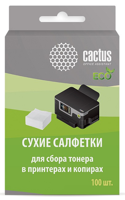 Салфетки Cactus CS-P2003E для сбора тонера 100шт сухих