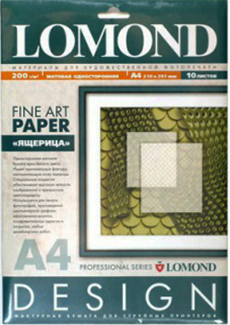 

Бумага Lomond 0925041 художественная Lizard Skin/Ящерица Matt,А4, 200 г/м2, (10 л.), 0925041