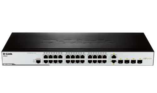 Коммутатор управляемый D-link DES-3200-28/C1A 24xUTP 10/100, 2x Combo UTP/SFP Gb, L2, 19", rev.C