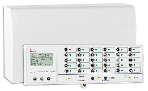 Прибор Гранд Магистр 24 (12В) (версия 3.1) охранно-пожарной сигнализации, комплект: системный блок, выносная клавиатура с большим дисплеем