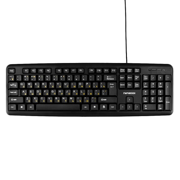 цена Клавиатура Garnizon GK-100XL черная, USB