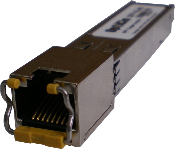 Модуль SFP Optiset SFP-RJ45 Gigabit Ethernet 1000Base-T,возможность горячей замены,RJ45 fibertrade модуль sfp модуль медный rj45 1гбит с 100м аналог snr sfp t