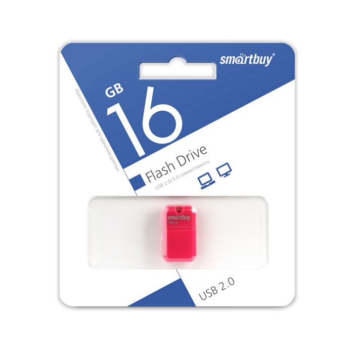 

Накопитель USB 2.0 16GB SmartBuy SB16GBAP Art розовый, SB16GBAP