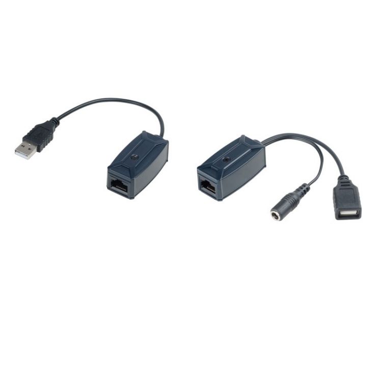 Удлинитель SC&T UE01 USB интерфейса по кабелю витой пары (CAT5 и выше), комплект приёмник+передатчик, поддерживает USB 1.1 удлинитель osnovo ta u1 1 ra u1 1 для интерфейса usb 1 1 для клавиатуры и мыши по кабелю витой пары cat5 5e 6 до 100м