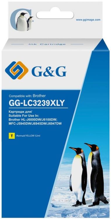 

Картридж G&G GG-LC3239XLY струйный желтый (52мл) для Brother HL-J6000DW/J6100DW, GG-LC3239XLY