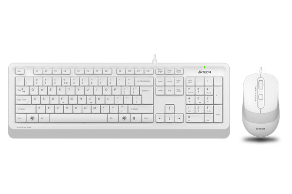 Клавиатура и мышь A4Tech F1010 WHITE бело-серая, USB