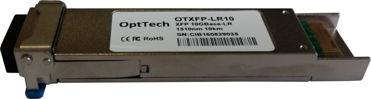 Модуль XFP OptTech OTXFP-LR10 10GBase-LR, 1310nm, 10km ft sfp lr 10 d трансивер 10g sfp lc smf 10km 1310nm laser прошивка intel oem