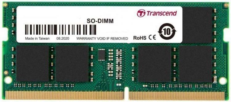 

Модуль памяти SODIMM DDR4 16GB Transcend JM3200HSB-16G JetRam PC4-25600 3200MHz 2Rx8 CL22 1.2V, JM3200HSB-16G