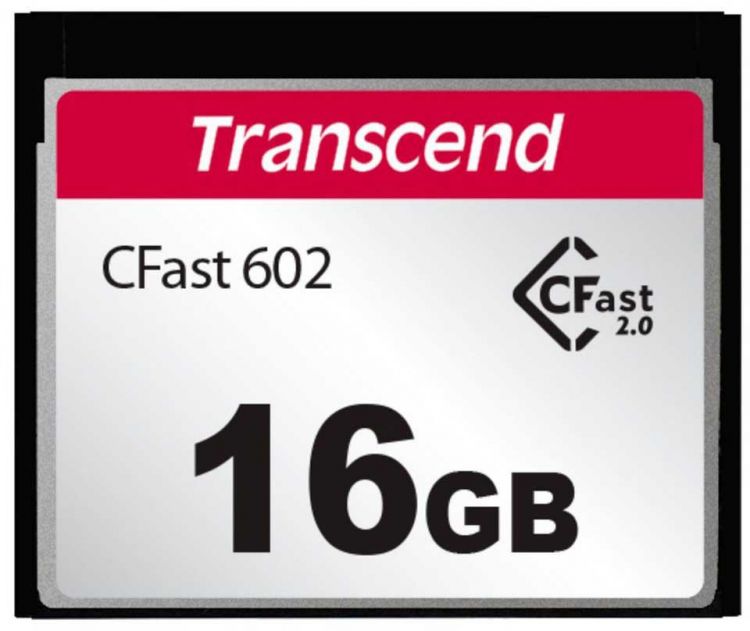 

Промышленная карта памяти CFast 2.0 16GB Transcend TS16GCFX602 Cfast 2.0, MLC, темп. режим от -5℃ до +70℃, TS16GCFX602