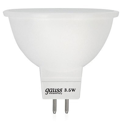 

Лампа светодиодная Gauss 13514 LED Elementary MR16 GU5.3 3.5W 3000K 1/10/100, 13514