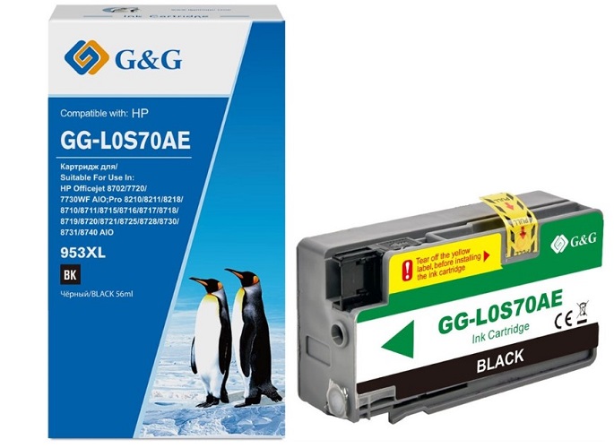 Картридж G&G GG-L0S70AE черный (58мл) для HP OJ Pro 7740/8210/8218/8710/8715