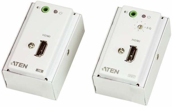 Удлинитель Aten VE807-AT-G настенный HDMI по кабелю Cat 5, рамка MK, 1080p 40м фотографии