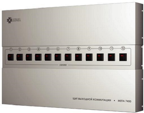 

Щит МЕТА 7454 выходной коммутации с грозозащитой на 8 линий, 7454