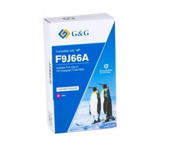 Картридж G&G GG-F9J66A 728 для DJ Т730/Т830, пурпурный (130мл)